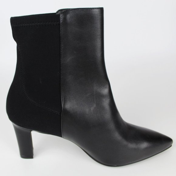 Stuart Weitzman Lauri 75 Booties | Sleek Black Ankle Boots for Work & Nights Out - Picture 6 of 12